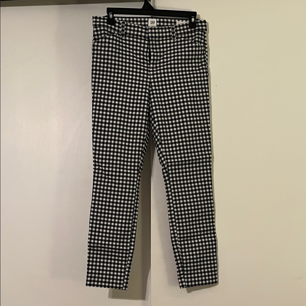 GAP Black and White Checkered Skinny Ankle